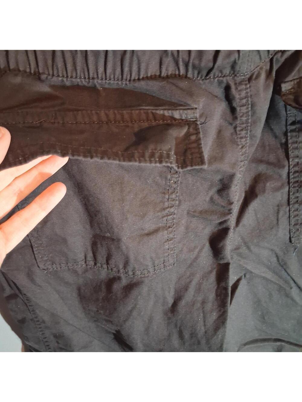 No Boundaries Black Cargo Jogger Pants M (7-9) Elastic Waist Drawstring - Picture 6 of 9